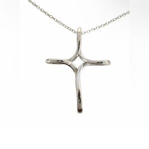 Tiffany and co infinity cross Peretti necklace 16” chain